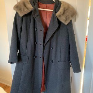 Stylecraft New York Vintage Wool Jacket Fur Collar